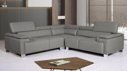 Genuine Leather Grey 2C2 Corner Sofa