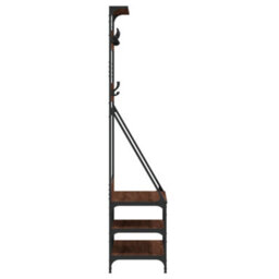 Walplus Clothes Rack With Shoe Storage Brown Oak 80X40X184 Cm - thumbnail 5