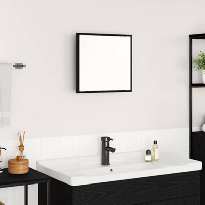 Walplus Led Bathroom Mirror Black Oak 40 X 8.5 X 37 Cm Engineered Wood - image 1