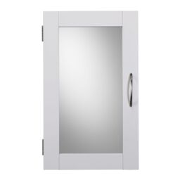 Croydex Hemlington Matt White Single Bathroom Cabinet With Mirrored Door (H)500mm (W)300mm - thumbnail 2