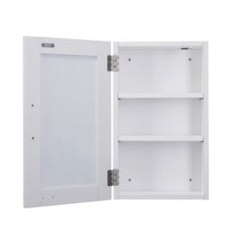 Croydex Hemlington Matt White Single Bathroom Cabinet With Mirrored Door (H)500mm (W)300mm - thumbnail 4
