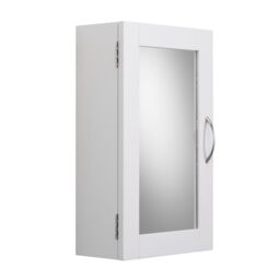 Croydex Hemlington Matt White Single Bathroom Cabinet With Mirrored Door (H)500mm (W)300mm - thumbnail 5