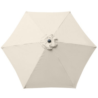 Sundaze Cream Replacement Parasol Fabric Garden Umbrella Canopy Cover For 2.5M 6 Arm Parasols - image 1