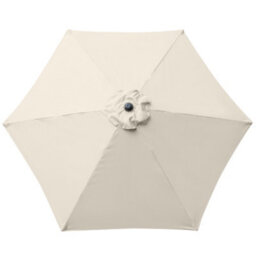 Sundaze Cream Replacement Parasol Fabric Garden Umbrella Canopy Cover For 2.5M 6 Arm Parasols