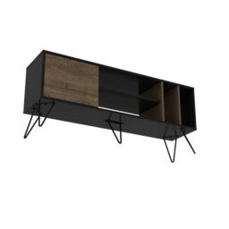 Decorotika Mistico Tv Stand Tv Unit For Tvs Up To 55 Inches Walnut And Black - thumbnail 4