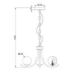 Pagazzi Lighting Pagazzi Jimena 3-Light Polished Chrome Chandelier Pendant Ceiling Light - thumbnail 6