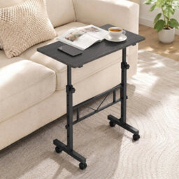 Overbed Table Adjustable Height With Steel Frame Black - thumbnail 5