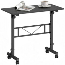 Overbed Table Adjustable Height With Steel Frame Black - thumbnail 4