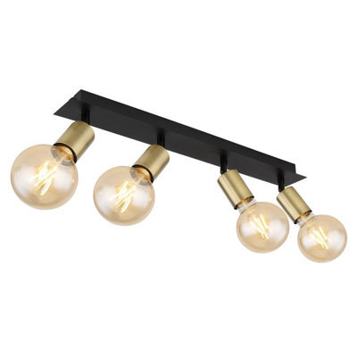 Luminosa Lighting Luminosa Liliana Ceiling Spotlight Bar Matt Black 4X E27 - image 1