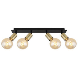 Luminosa Lighting Luminosa Liliana Ceiling Spotlight Bar Matt Black 4X E27 - thumbnail 3