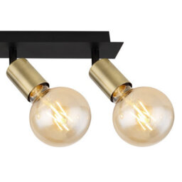 Luminosa Lighting Luminosa Liliana Ceiling Spotlight Bar Matt Black 4X E27 - thumbnail 5
