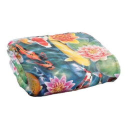 Royce Mcclure Silky Koi Fish Garden Supersoft Blanket Multicoloured (152Cm X 127Cm) - thumbnail 3