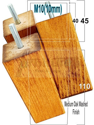 L&F 4X Replacement Furniture Legs Solid Wood 110mm High Sofas Chairs Settee Cabinets Legs M10 Tsp2055 - image 1