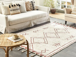 Beliani Rug Kenitra Off-White 160 X 230 Cm Cotton - thumbnail 2