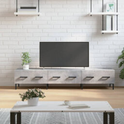 Berkfield Sturdy Tv Cabinet Concrete Grey 150X36X30 Cm Engineered Wood - thumbnail 2