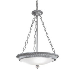 Luminosa Lighting Luminosa Milord Glass Cylindrical Pendant Ceiling Light 3 Light Chrome - thumbnail 1