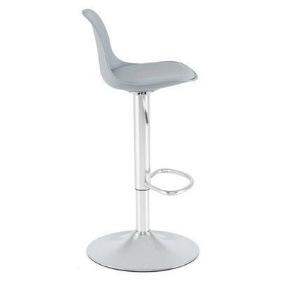 Set Of 2 Faux Leather Upholstered Counter Height Chairs Bar Stools - image 1