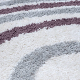 The Rugs Moodi Shaggy Grey/purple Smokeberry Rug Runner Striped Thick High Pile For Living Rooms, Bedrooms, Hallways, Kitchens - thumbnail 3