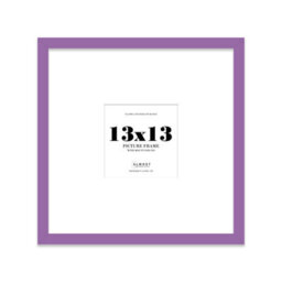 "13X13"" Purple Picture Frame - 13X13"" Square Frame With 9X9"" Mount For 13X13""/9X9"" Pictures Moderrn Style Thin Edge, 1 Pack" - thumbnail 1