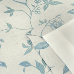 Curtina Bird Trail Woven Jacquard Pair Of Duck Egg Pencil Pleat Curtains - thumbnail 4