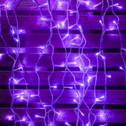 240 Led Purple Multi-Function Christmas String Lights With Clear Cable - thumbnail 2