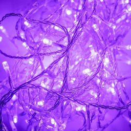240 Led Purple Multi-Function Christmas String Lights With Clear Cable - thumbnail 4