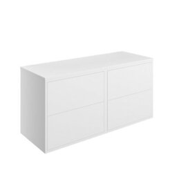 Grasmere Matt White Wall-Mounted 4 Drawer Bathroom Cabinet (H) 588mm (W) 1205mm (D) 45.3Cm - thumbnail 1
