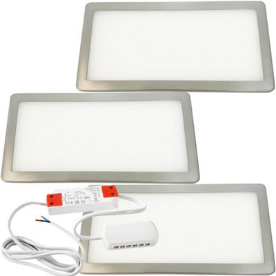 3-Pack Brushed Nickel Ultra-Slim Led Under Cabinet Lighting Kit - Warm White Finish - image 1