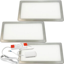 3-Pack Brushed Nickel Ultra-Slim Led Under Cabinet Lighting Kit - Warm White Finish - thumbnail 1