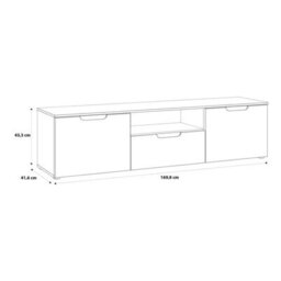 Furniture To Go Sienna Tv Unit  In White/white High Gloss - thumbnail 9