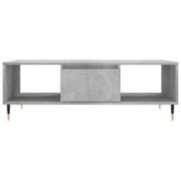 Berkfield Sturdy Coffee Table Concrete Grey 104X60X35 Cm Engineered Wood - thumbnail 5