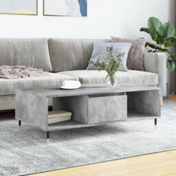 Berkfield Sturdy Coffee Table Concrete Grey 104X60X35 Cm Engineered Wood - thumbnail 2