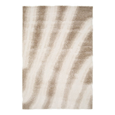 Sweeek - Indoor Rug With Beige Striped Pattern 170X120 Cm - Lou - image 1
