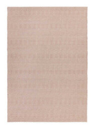Modern Rug, Handmade Wool Rug For Livingroom, Easy To Clean Geometric Rug, 4mm Thickness Pink Wool Rug-100Cm X 150Cm - thumbnail 1