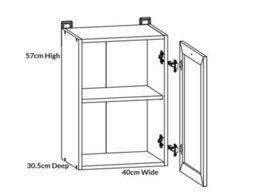 Impact Furniture Kitchen Wall Unit Cabinet 400mm Cupboard Sonoma Oak Left Right 40Cm Door Modern Storage Junona - thumbnail 9