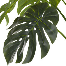 Beliani 113Cm Artificial Potted Monstera Plant Green With Cement Pot - Indoor Decorative Accent - thumbnail 6