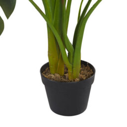 Beliani 113Cm Artificial Potted Monstera Plant Green With Cement Pot - Indoor Decorative Accent - thumbnail 5