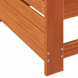 Berkfield Garden Armrest Sofa With Side Table Wax Brown Solid Wood Pine - thumbnail 8