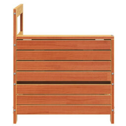 Berkfield Garden Armrest Sofa With Side Table Wax Brown Solid Wood Pine - thumbnail 5