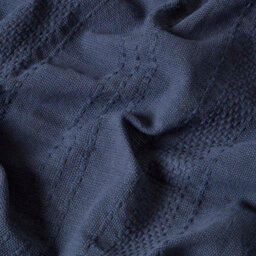 Homescapes Kashi Navy Cotton Throw With Tassels 225 X 360 Cm - thumbnail 4