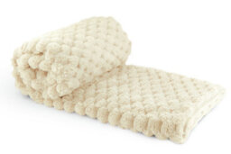 Leah Collection Deluxe Throw In Cream - thumbnail 1