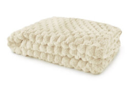 Leah Collection Deluxe Throw In Cream - thumbnail 3
