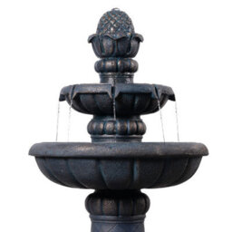Teamson Home Two-Tier Birdbath Outdoor Garden Water Fountain, Antique Copper - thumbnail 3