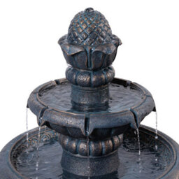 Teamson Home Two-Tier Birdbath Outdoor Garden Water Fountain, Antique Copper - thumbnail 5