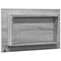 Berkfield Led Bathroom Mirror Grey Sonoma 60X8.5X38 Cm Engineered Wood - thumbnail 8