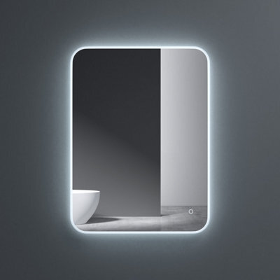 Durovin Bathrooms Wall Mounted Illuminated Led Bathroom Mirror Touch Sensitive Switch And Anti Fog 800 X 600mm - image 1