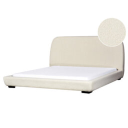 Beliani Waterbed Boucle Roisel 180 X 200 Cm (Eu Super King) Light Beige - thumbnail 1