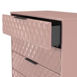 Anzio Matt Kobe Pink 5 Drawer Chest (H)1067mm (W)765mm (D)395mm - thumbnail 6