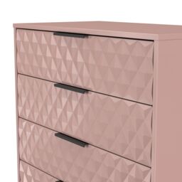 Anzio Matt Kobe Pink 5 Drawer Chest (H)1067mm (W)765mm (D)395mm - thumbnail 5
