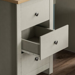 Lassic Vida Designs Arlington Grey 3 Drawer Bedroom Dressing Table Set - thumbnail 6